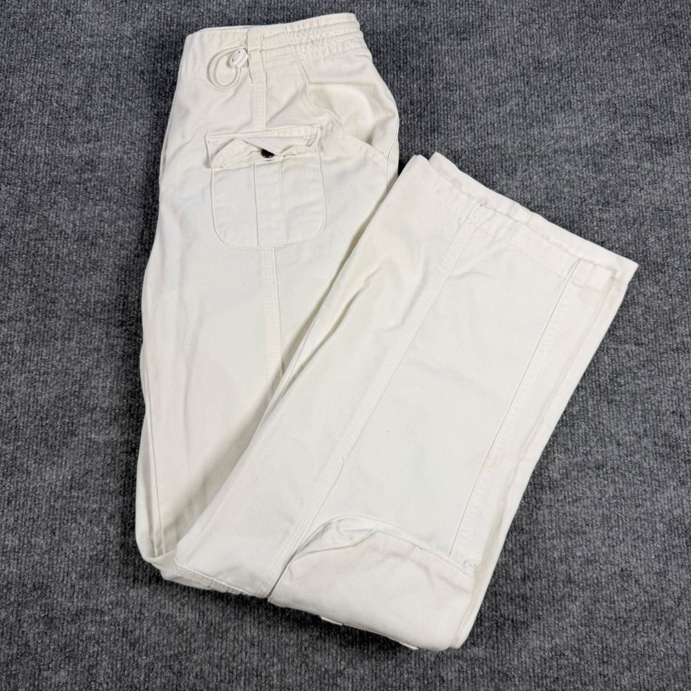Brandy Melville J. Galt White Cargo Utility Pants Cotton Blend Size S Streetwear